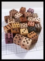 Dice : Dice - 6D pipped - Wood Hardwood Variety - Ebay Aug 2013